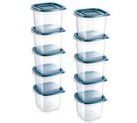 EFISH 10pcs Boîte Rectangulaire En Plastique Avec Couvercle,Boîte De Stockage Des Aliments,Ensemble De Conteneurs,Stockage Des Aliments,Conteneur De Nourriture (10PCS - 650ml)