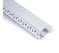 Efishine Lot de 6 profils de plaques de plâtre à LED, profil en aluminium, pour bandes LED pour murs et plafonds, canal LED avec diffuseur à clip et pour bandes plus larges comme Philips Hue