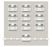 EFIXS 10 pièce connecteurs chaîne PVC Blanc, Billes ? 4,5 mm, Non Auto-détachables, pour chaînes Stores enrouleurs, Perles, lamelles, Billes et vénitiens.