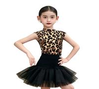 EFLALYHG Robe de Danse Latine pour Filles - Ensemble 2 pièces Comprenant Un Haut sans Manches et Une Jupe en Tulle, idéal pour la Pratique et Les Spectacles de Salsa de Salon