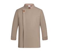 EFLALYHG Veste de Chef Unisexe, Chemises d'été pour la Cuisine, Uniformes Serveur pour hôtels, Restaurants et boulangeries, vêtements de Travail pour la Restauration et l'hôtellerie,Kaki,XL