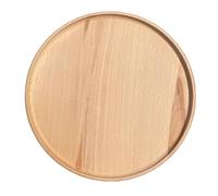 EFO Assiette en bois de hêtre - Excellente option comme plateau de service, plateau à fromage ou bol à fruits (rond, 23 cm)