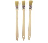 efo Lot de 3 pinceaux coudés pour radiateur - Derrière radiateur - Longue portée - Mélange riche en poils naturels - Lot de 3 pinceaux à long manche 25 mm