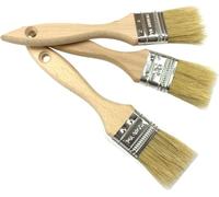 efo Lot de 3 pinceaux plats de précision - Mélange riche en poils naturels - Pour garniture, artisanat - Convient pour teinture, vernis et huile - Taille 36 mm