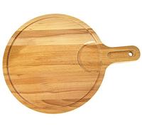 EFO Pelle à Pizza en Bois de Qualité - Planche à Découper Ronde - Spatule à Pizza pour Four ou Grill, Idéale pour la Cuisson de Pâte à Pizza Maison - Planche de Service en Bois - Dia. 30Cm | 12"
