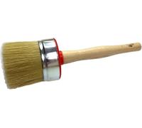 efo Pinceau rond - Pour peinture à la craie, cire, moulures, panneaux, meubles et clôtures - Mélange de poils naturels pour teinture, huile et vernis (60 mm)