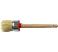 efo Pinceau rond - Pour peinture à la craie, cire, moulures, panneaux, meubles et clôtures - Mélange de poils naturels pour teinture, huile et vernis (40 mm)