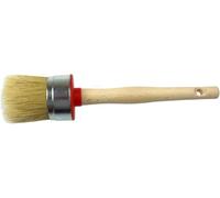 efo Pinceau rond - Pour peinture à la craie, cire, moulures, panneaux, meubles et clôtures - Mélange de poils naturels pour teinture, huile et vernis (50 mm)