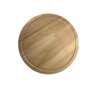 EFO Planche à découper ronde de 35 cm | Assiette en bois naturel pour une coupe douce et une protection des couteaux | Planche de service circulaire pour une présentation élégante des aliments |