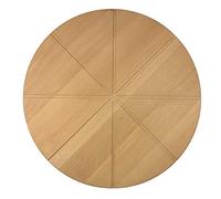 efo Planche de Service en Bois pour les Pizzas - Planche à Pizza avec Rainures pour Trancher et Proportionner - Planche de Service en Bois - Planche à Découper Ronde pour Pizza - Dia. 35 cm