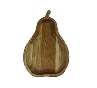 Efo Plateau à Goûter Décoratif en Bois - Petit Plateau de Service en Forme de Poire pour Noix, Graines et Fruits Secs - Fabriqué à la Main pour Tapas (Poire)