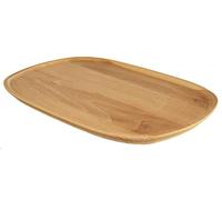 EFO Plateau de Service Ovale en Bois - Plateau Ovale en Bois de Hêtre Biologique- Une excellente option comme Plateau de Service, Plateau à Fromage ou Coupe à Fruits - size 25x17x2cm| 9.7"x6.7"x0.7"