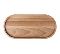 efo Plateau décoratif pour centre de table - Assiette ronde en bois - Plateaux de service pour fêtes - Accessoires de décoration d'intérieur pour salon, table basse ou salle de bain (ovale)