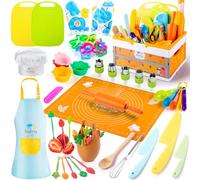 EFO SHM Kit Cuisine Enfants Couteau Cuisine Dinette Enfant, Montessori Enfants pour Couper et Cuire des Fruits ou Légumes à Partir de 3 Ans