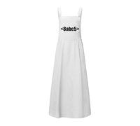 EFOFEI Robe sans Manches Femme avec Bretelles Longue Robe Maxi Sportive en Coton Axée sur La Mode Active Blanc 6XL