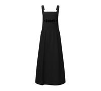 EFOFEI Robe sans Manches Femme avec Bretelles Longue Robe Maxi Sportive en Coton Axée sur La Mode Active Noir XS
