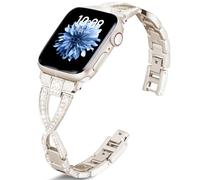Efolen Bracelets Diamant Femme Compatible iWatch Apple Watch 38 40 41 42 44 45 46 49mm Series10 9 8 7 6 5 4 SE Band Bling Metal Bracelet Accessoires Bracelet Cadeau Bracelet Sta-S