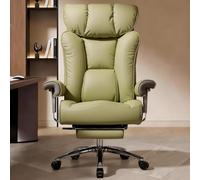 Efomao Big and Tall Chaise de bureau 200 kg avec repose-pieds, dossier haut en cuir synthétique avec accoudoirs rembourrés réglables, soutien lombaire pour la maison ou le travail, chaise d'ordinateur