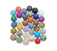 Eforcase Lot de 20 Boules de Pierres précieuses de 16 mm en Cristal Poli Assorties Non percées pour décoration d'intérieur