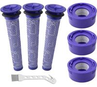 EFOTIML Kit de remplacement du filtre à vide 6 Pack pour Dyson V7, V8 Animal et V8 Absolute Cordless Vacuum, Filtres de remplacement Dyson, Remplace le numéro de pièce 965661-01 & 967478-01