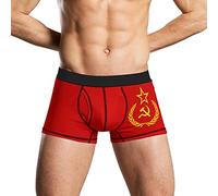 EFOTUNI URSS Communisme Drapeau Hommes sous-Vêtements Boxer Briefs Stretch Court Tronc Caleçon