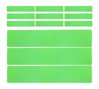EFRJUWI 12 Pièces Marqueur De Terrain De Sport Vert | Indicateurs de limites plats rectangulaires, ensemble de lignes de cour, terrain de football, de tennis et de football