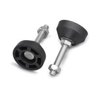 EFRJUWI 2 pièces M8 M10 M12 Acier Inoxydable 304 Nylon Pied Fixe/vis réglable for Fondation/quincaillerie de Meubles Pied/Base Support 50 mm pour Meubles Chaises(D50xM8x100)