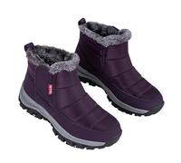 EFRJUWI Bottes for femmes, baskets chaudes et souples en peluche, style couple, antidérapantes, for l'hiver Pour hiver(Purple,39)