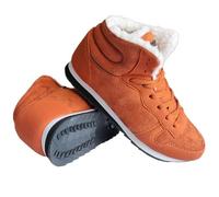 EFRJUWI Chaussures montantes d'hiver en coton for couple, chaussures de marche classiques Pour hiver(Brown,40)