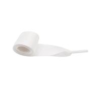 EFRJUWI Lacets en Satin Double face en dentelle, ruban plat de 25mm de large, avec pointes en plastique, jolis lacets en toile charmés for femmes(White,150cm)