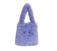EFRJUWI Sac à bandoulière flou en faux sac main, fourre-tout long, charme décontracté mignon for femmes, parfait for les amoureux modernes Pour automne hiver(Purple)