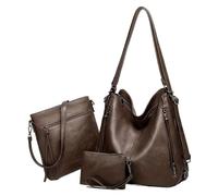 EFRJUWI Sac à main en cuir for femme, sac bandoulière avec poignée supérieure, de vache huilé et ciré, sacs, messager, fourre-tout pour les occasions(GRAY)