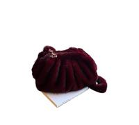 EFRJUWI Sacs Hobo doux for femmes, sac à main pelucheux de styliste, pochette luxe, coque d'hiver bandoulière Pour automne hiver(Burgundy)