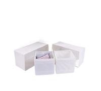 EFRJUWI Scoubidou - ensemble de six tiroirs en tissu Oxford, boîte de rangement spéciale lavable(WHITE,Three-piece (1 l 1 m and 1 s))