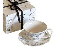 EFRJUWI Tasses et assiettes à café irrégulières, tasses à thé de l'après-midi, souvenirs d'anniversaire de vacances(Style 5)