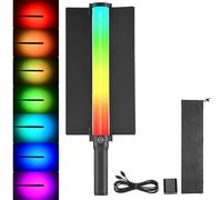 EFT-360IIIRGB Bâton Lumineux LED portatif, Baguette Lumineuse pour la Photographie avec contrôle APP et Porte métallique, Batterie 3000mAh intégrée, 2000K-7500K, TLCI＞98, 26 Effets d'éclairage FX