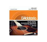 D'Addario Cordes pour guitare folk EFT15 Flat Tops Bronze phosphoreux Très léger 10-47