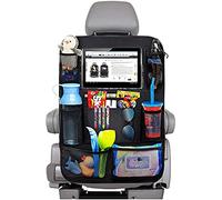 EFULL 1 Pcs Organisateur de Voiture,Protège-Siège Arrière Voiture Enfants Kick Mats, Support Pour IPad Transparent et 9 poches Pour Faciliter le Rangement des Jouets/Livres/Bouteilles/Nourriture etc.