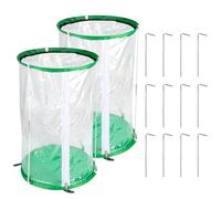 EFUTURETIME 2 × Mini Serre Portable de Jardin 55 x 30 cm PVC | avec 6 Ancrages au Sol pour Protection de Fleurs en Pot, Plantes Grasses, Fruits et Légumes