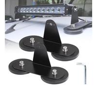 EFUTURETIME 2 Pièces Support Magnétique Caoutchouté Ø88mm pour Barre Lumineuse LED de Toit Universelle, Fort Magnétique Base Ventouse Support pour Toit, Capot, Pièce en L