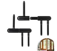 EFUTURETIME 2 x Paumelles Gond Porte Bois Amovibles Silencieuses, Noir