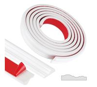 EFUTURETIME 3 Mètres Moulure Flexible Auto-Adhésive de 40 mm de Large Moulure PVC Décorative Souple Murale Adhesive pour Bricolage Miroir Porte Armoire, Blanc, Modèle YT153
