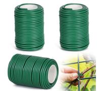 efuturetime 3 x Liens de Jardinage pour Ligatures 20m x 3.5mm Attache Plante Grimpante, Liens pour Végétaux pour la Formation et Le Soutien des Plantes, Vert