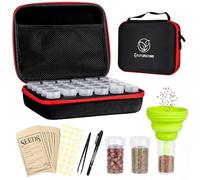 efuturetime 30 Fentes Boite à Graines, Rangement Graine Potager avec Étiquettes Autocollantes Organisateur de Semences pour Stockage et Organisation Graine de Fleurs Tomates Légumes Plantes