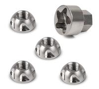 EFUTURETIME 4 x Écrous Antivol M6 x 1 mm, Ecrou de Sécurité en Acier Inoxydable 303 avec 1 Douille