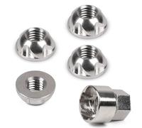 EFUTURETIME 4 x Écrous Antivol M8 x 1,25 mm, Ecrou de Sécurité en Acier Inoxydable 303 avec 1 Douille