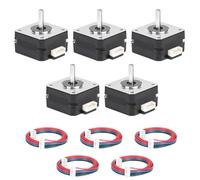 EFUTURETIME 5pcs Moteur Pas à Pas Nema 17 42x23mm, 16Ncm 1,8° Par Tour, 3,6 V/1A, 2 Phases 4 Fils avec 1m Câble pour Imprimante 3D, Fraiseuse CNC, Bras Robotiques, Graveurs Laser
