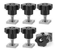 efuturetime 6 X Adaptateur T-Track M6-35mm en Acier INOX, Écrou Étoile