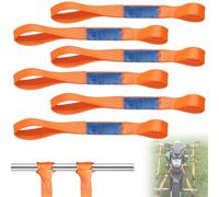 EFUTURETIME 6 x Sangles d'Arrimage 45 x 3,8 cm, Sangle de Fixation Voiture 1 000 daN pour Sécurisation du Chargement d'un Véhicule (en 12195-2)