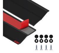 EFUTURETIME 6m Joint Étanchéité de Bord Autoadhésif pour Porte de Garage, Joint en Caoutchouc Universel avec Clous pour Haut, Bas et Côtés de Porte d'entrepôt de Garage, Noir